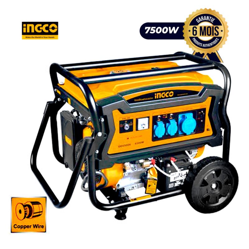 Groupe électrogène prix en fcfa - à essence - INGCO GE75006 - 7500W| Glotelho Cameroun
