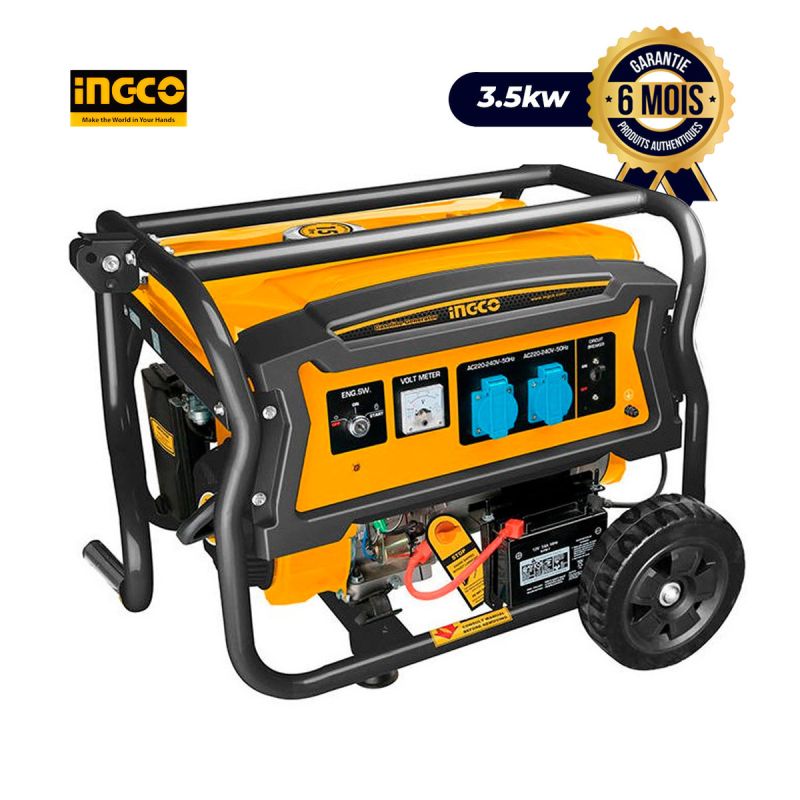 Groupe électrogene à essence prix en fcfa - INGCO GE35006ES - 3.5kw| Glotelho Cameroun