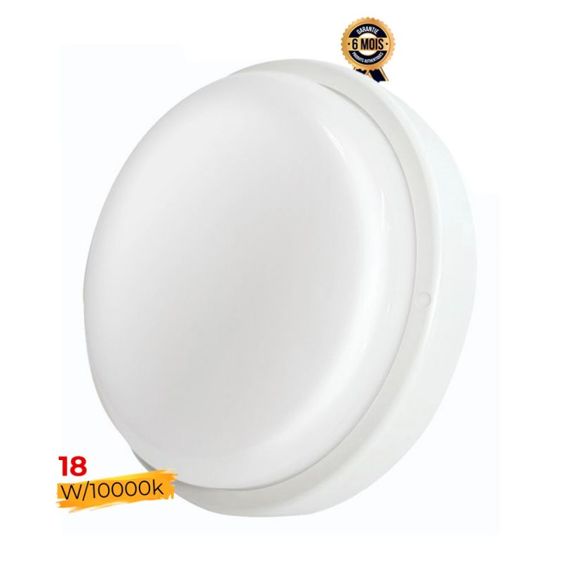 Hublot LED Rond 18W Prix en fcfa - MEWE MWLED-PNL1802CC - Lumière blanche - 6 Mois | Glotelho Cameroun