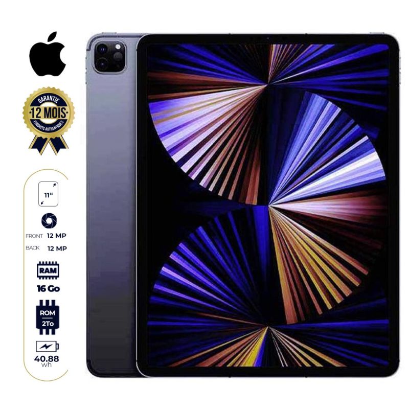  IPad Pro 11 pouces (Wi-Fi + cellulaire, 1 To) Apple 2021- 01 ans de garantie |Glotelho Cameroun