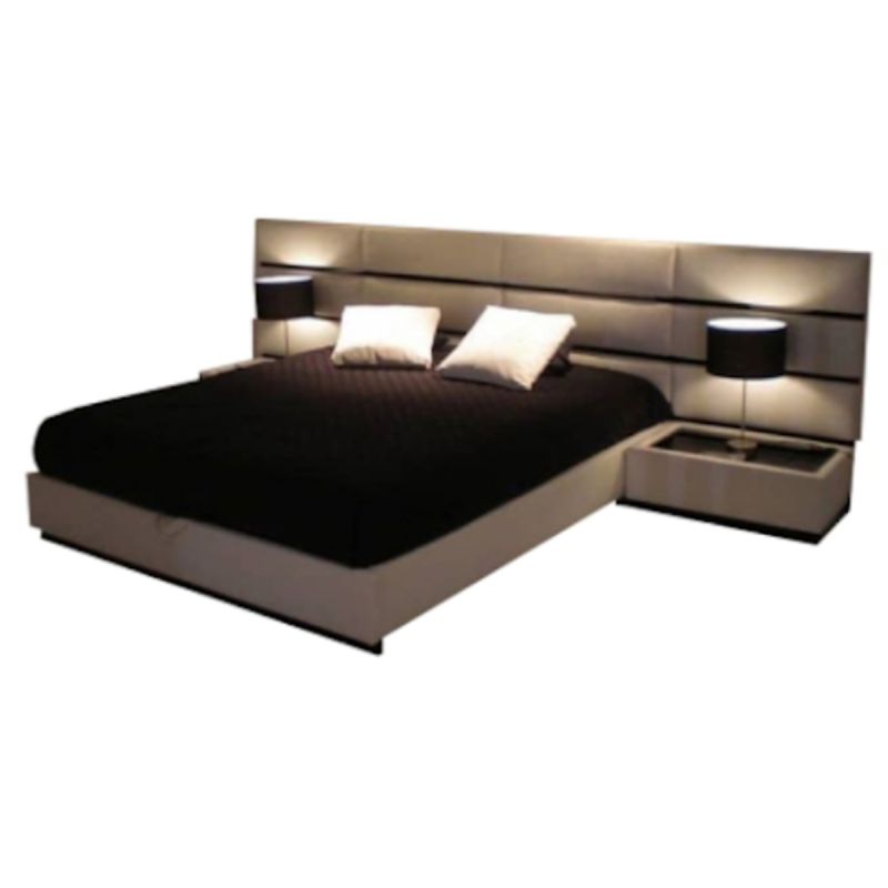 Lit Imelda 3 places  - 3PC - En bois et formica - Grisit - (Prix en fcfa) | Glotelho Cameroun