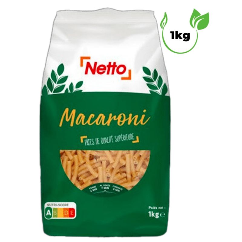 Macaroni - Netto - Format Familial - Sachet de 1kg