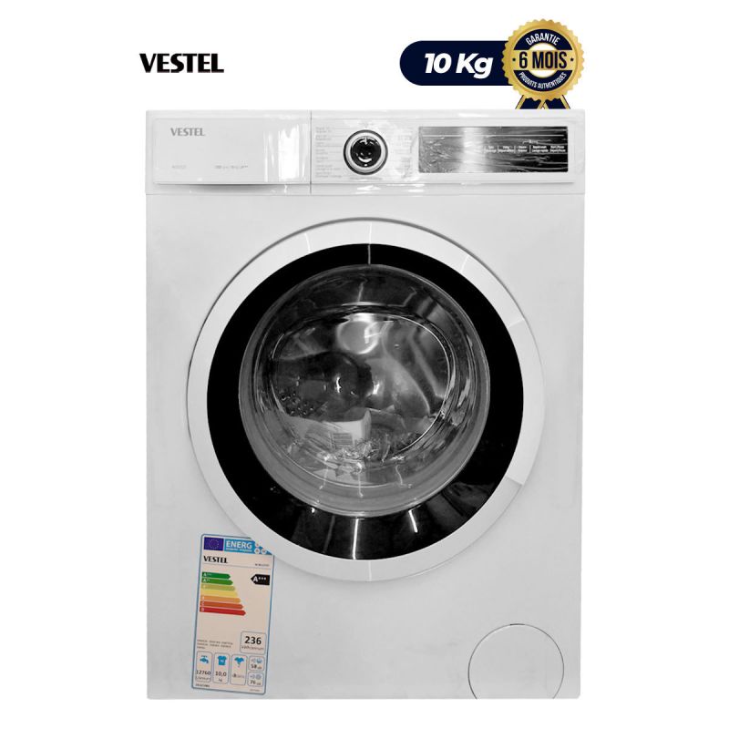 Machine à Laver Automatique - Vestel - 10Kg - Blanc  (Prix en fcfa) | Glotelho Cameroun