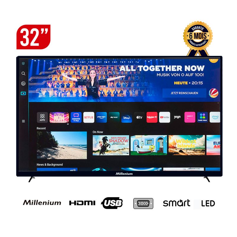 TV -SMART-HD-32AS7000  Millenium 32 Pouces Android 12 | Glotelho Cameroun