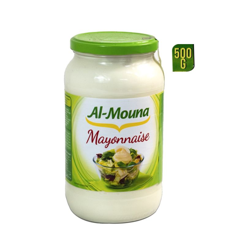 Mayonnaise Crémeuse Premium - Al Mouna - Texture Onctueuse et Riche - Pot de 500g