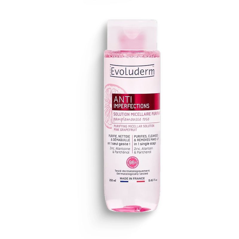 Micellaire Purifiante Anti-Imperfections – Evoluderm - Anti boutons - 250 ml