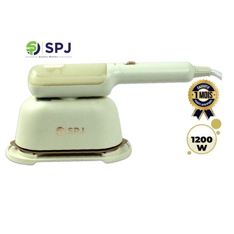 Mini Fer à Repasser et Défroisseur Vapeur 2en1 - SPJ - HSX-WTAC09 - 1200W - Tête Rotative 90° - Chauffe Express 35s - Voyage et Maison - Garantie 3 mois