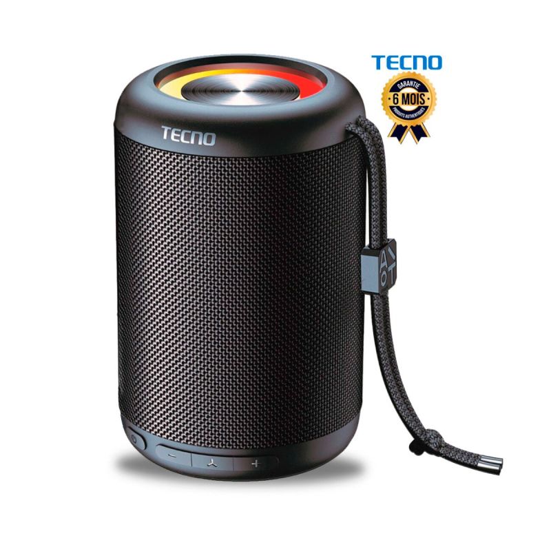 Mini-speaker Bluetooth -  Tecno Square S3 - Son Bass Pro - Bluetooth V5.3 - 6 mois