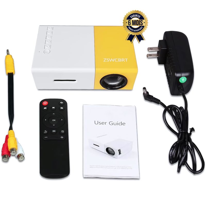 Mini projecteur portable prix en fcfa - Micro projecteur LED 1080P - 400  lumens - 60 pouces| Glotelho Cameroun