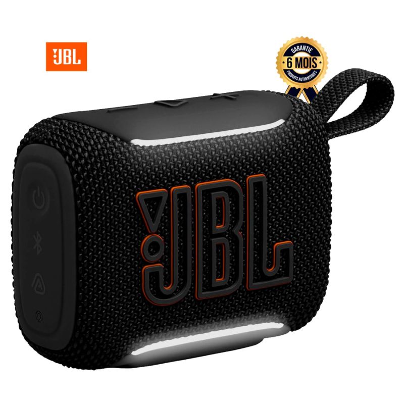 Mini‑Speaker JBL Go 5 – 4.8W RMS + Signature JBL Pro Sound – Bluetooth 6.0 + Auracast – Certification IP68 – Autonomie 10h – USB-C avec DAC intégré – Jumelage stéréo instantané – Ultra-portable format smartphone – App JBL Portable – Garantie 6 Mois