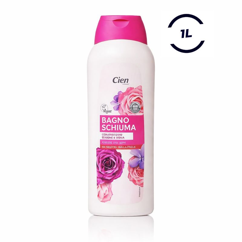 Mousse de Bain Cien - Parfum Rose et Violette - 1L