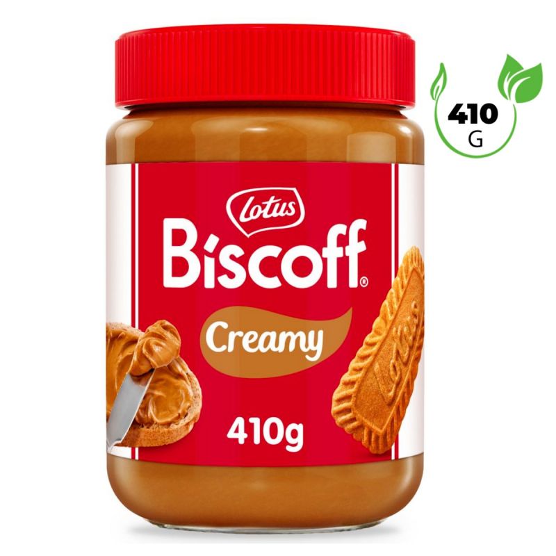 Pâte à Tartiner Lotus - Biscoff Speculoos Creamy - Texture Lisse - Sans Colorants - Pot de 410 g