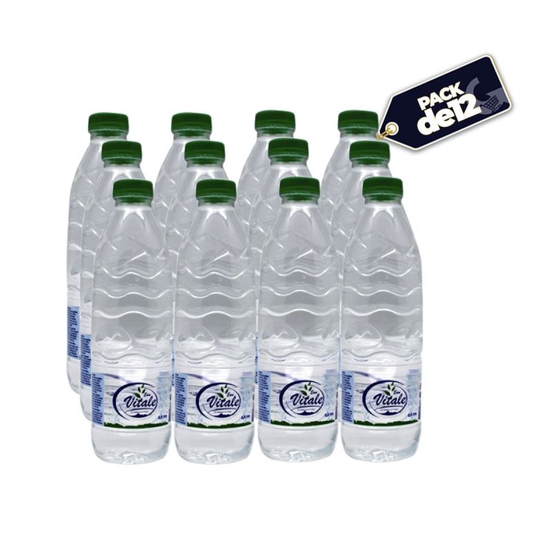 Pack de 12 Bouteilles d'eau Vitale - 0,5L - (Prix en fcfa) | Glotelho Cameroun