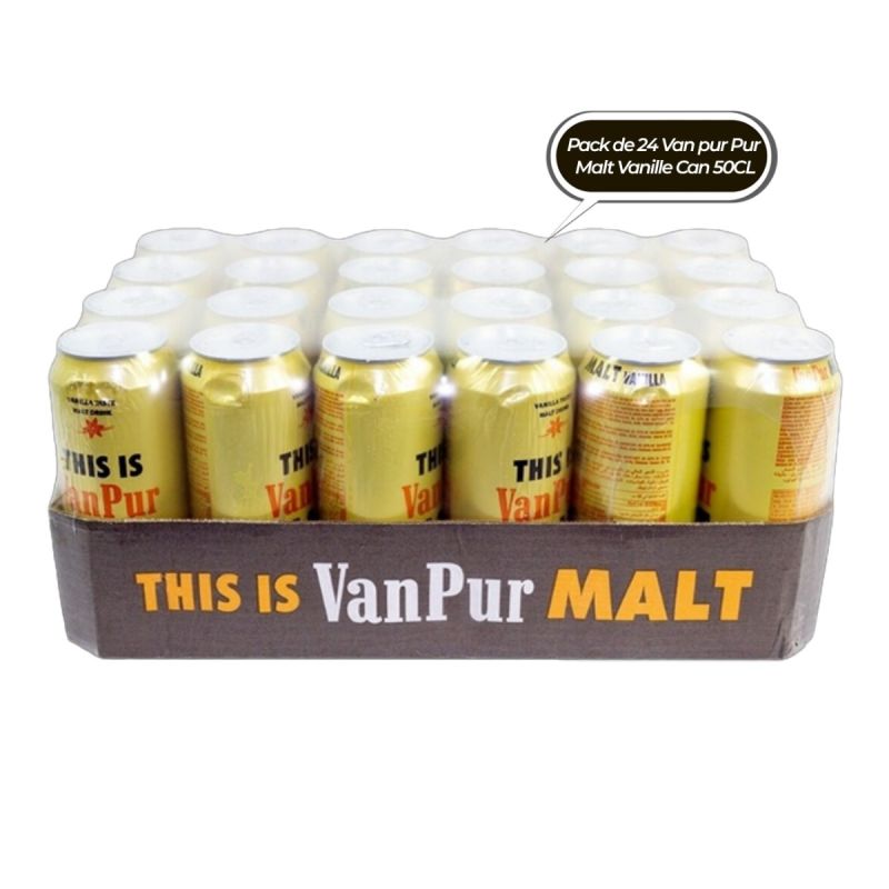 Pack de 24 Cannettes de Van Pur Malt Vanille - 50CL