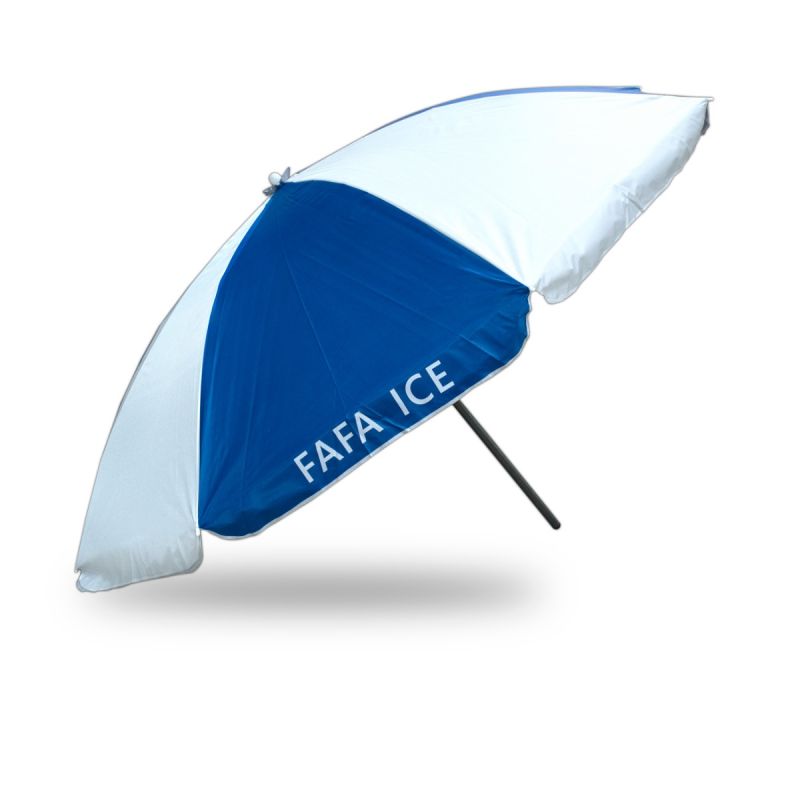 Parasol - FAFA ICE - Bleu et blanc - Robuste et stable - Excellente couverture UV