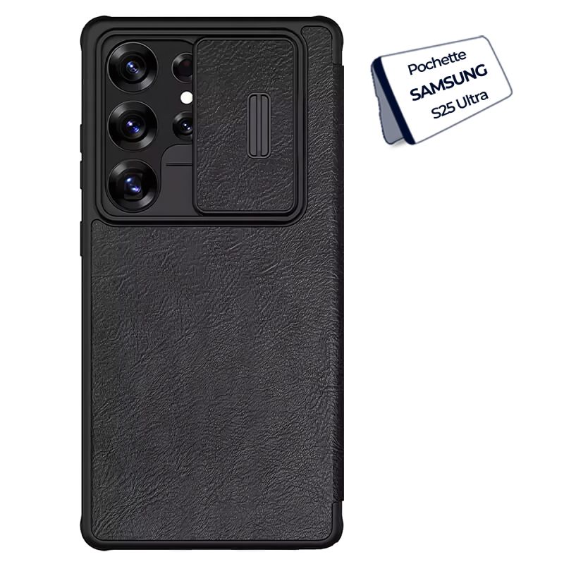 Pochette pour Samsung Galaxy S25 Ultra - Nillkin Qin Pro Leather au prix Cameroun