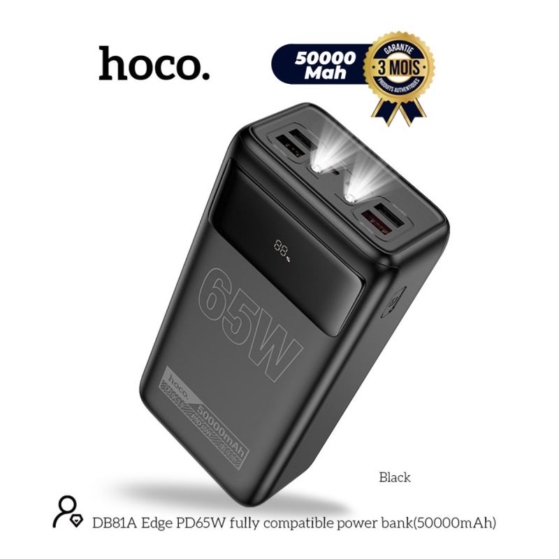 Powerbank HOCO DB81A - 65 Watts, 50000mah chez Glotelho