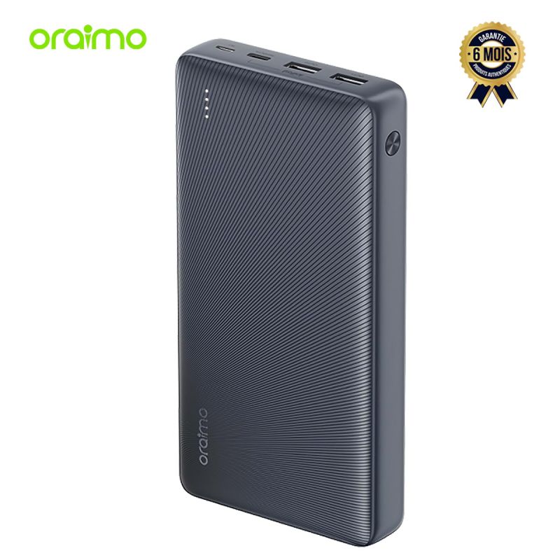 Powerbank ORAIMO Traveler 15 OPB-P1201P, torche intégrée, garanti 6 mois, prix Cameroun.