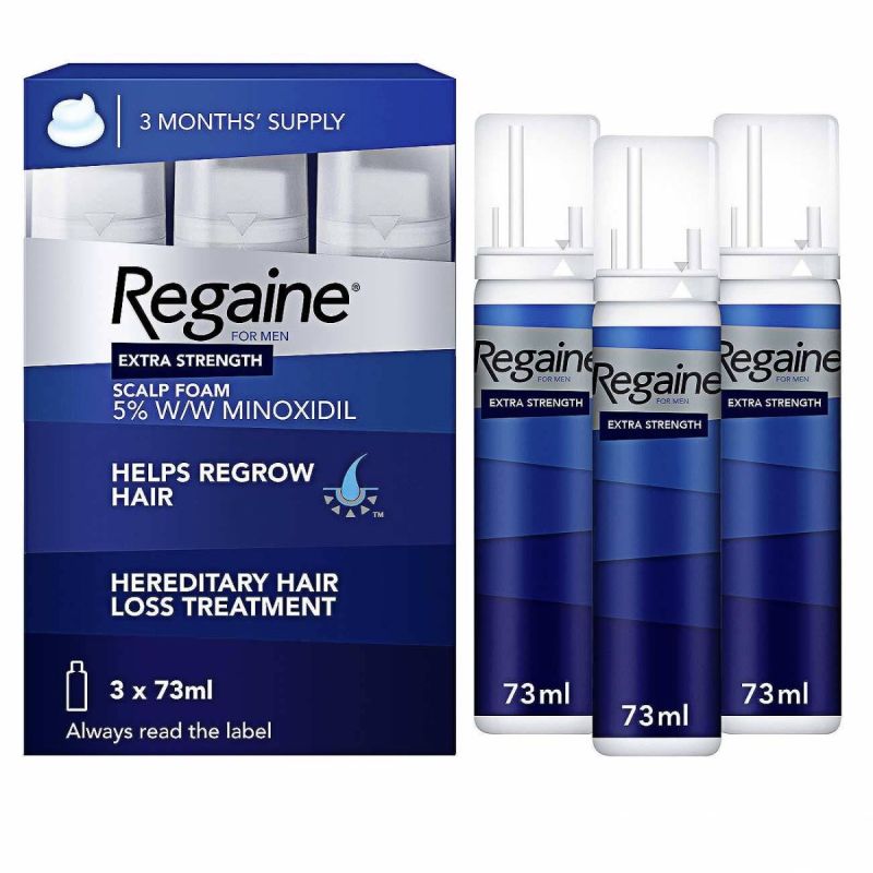 Regaine - Pack de 3 - Solution de traitement de cheveux pour hommes - 100% Efficace - Arrêt des chutes de cheveux dues à l'hérédité - 73 ml| Glotelho Cameroun