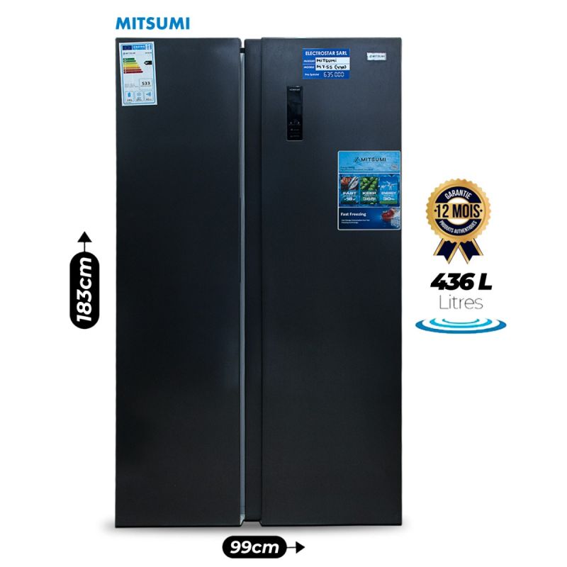 Réfrigérateur Side-by-Side - MITSUMI - 436 Litres chez Glotelho