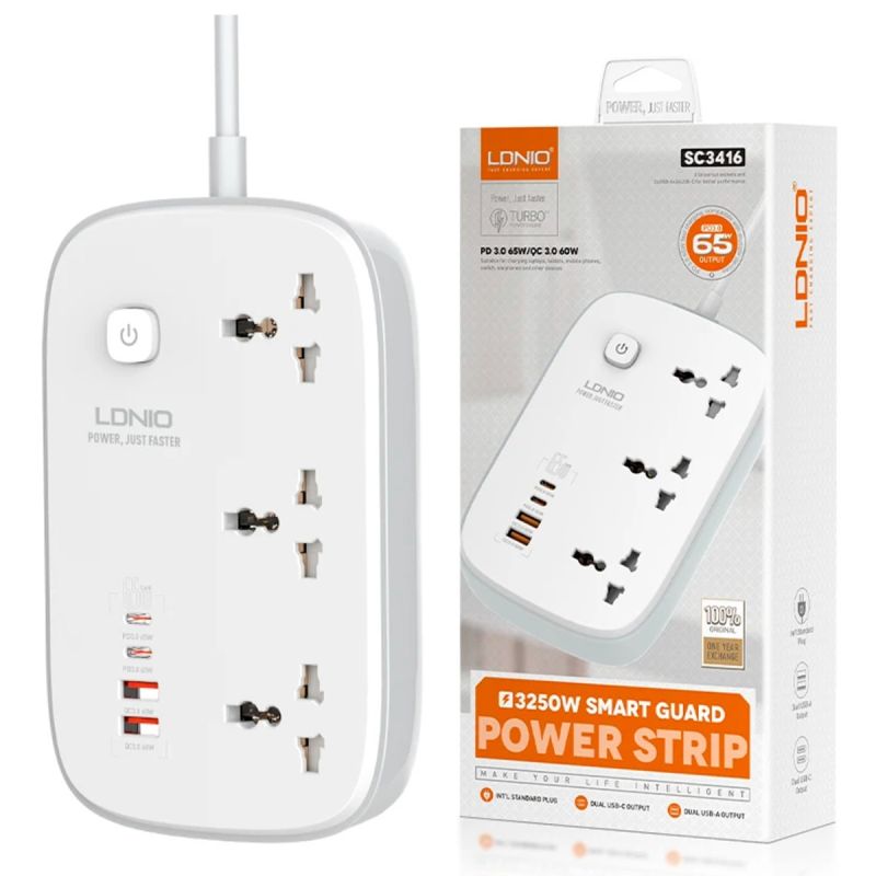 Rallonge Multiprise d'extension haute puissance 65 W