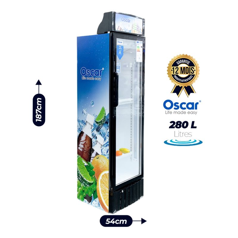 Réfrigérateur Vitrine  Oscar 280 Litres
