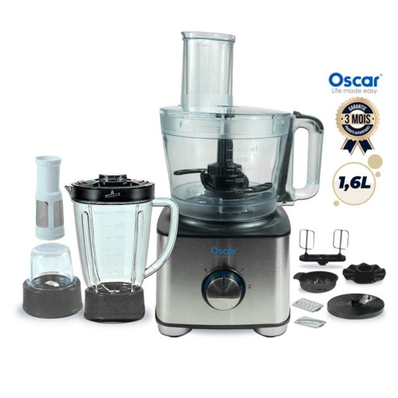Robot Culinaire 13-en-1 avec Blender, Bol à Sec et Presse-Agrumes – OSCAR OSC-C68 – 600W au prix Cameroun