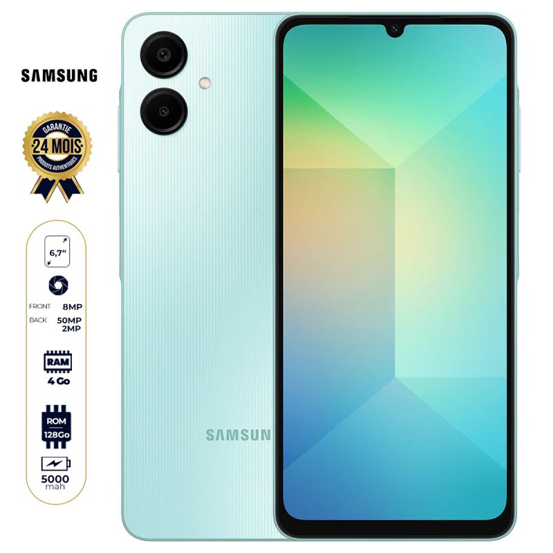 Samsung Galaxy A06 - 128 Go en vente au meilleur prix Cameroun sur Glotelho  