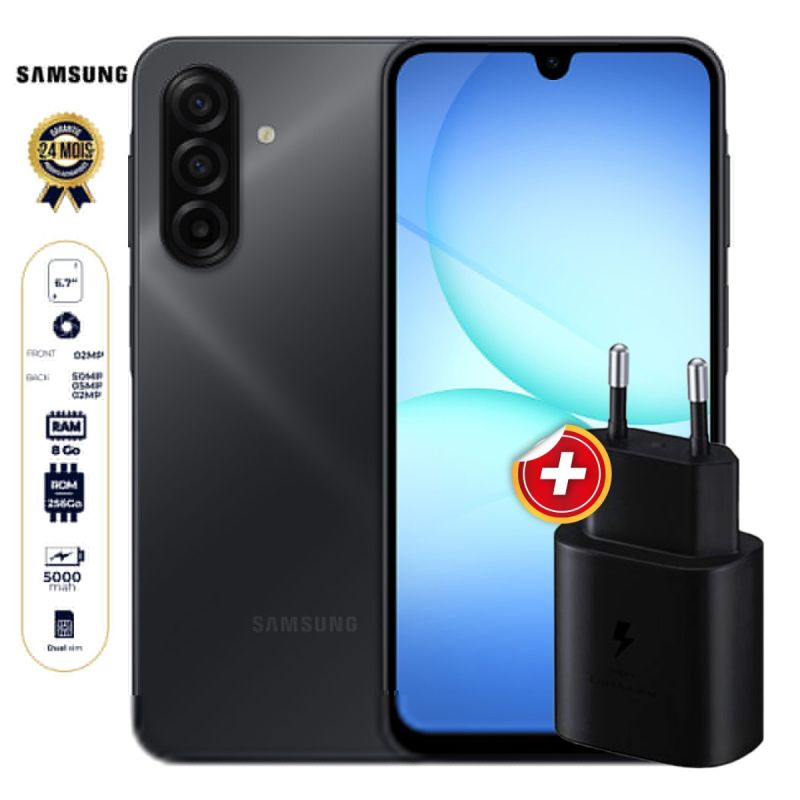 Samsung Galaxy A17 - 256 Go + Boitier  Samsung Type-C 25W 