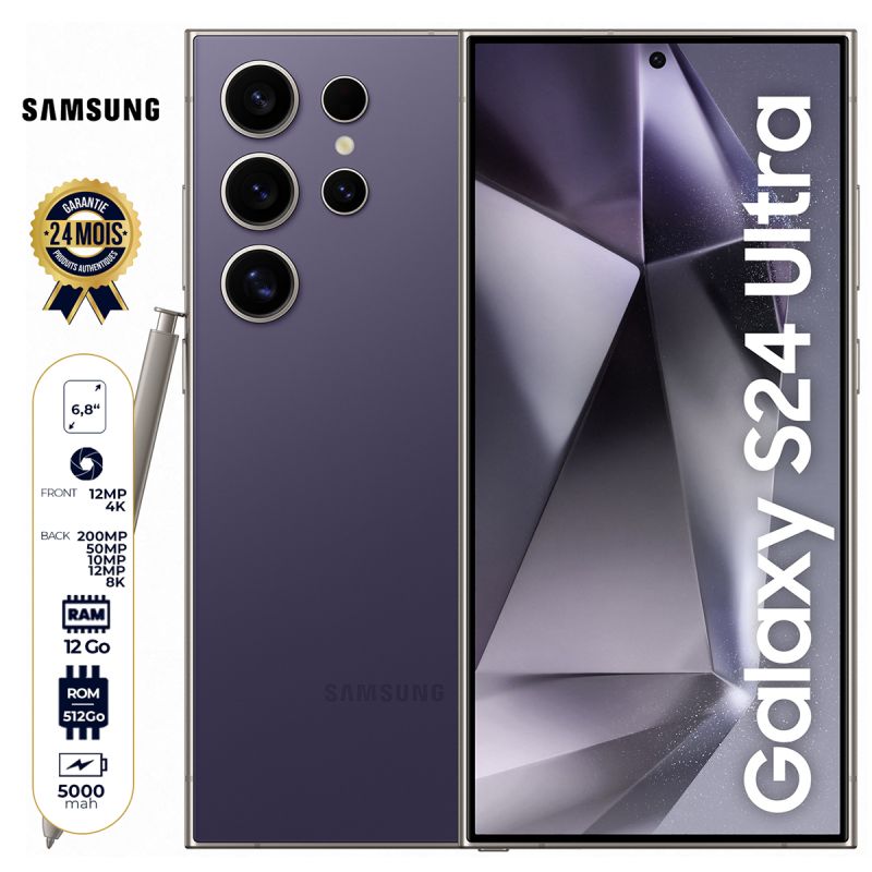 Samsung Galaxy S24 ULTRA 5G - 512 Go - 12Go RAM - 6.8