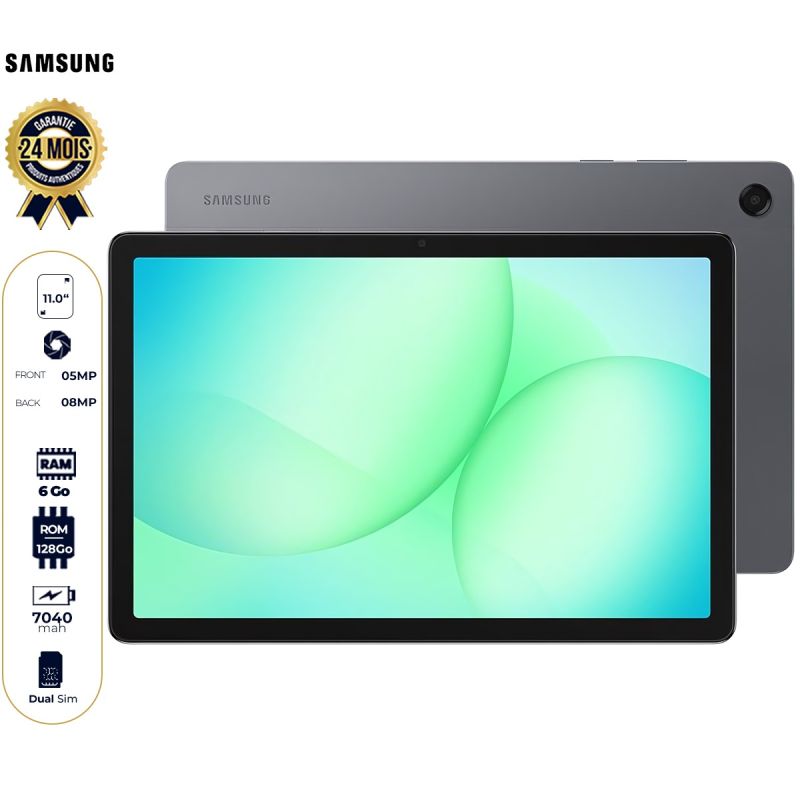 Samsung Galaxy Tab A11+ 5G - Écran 11.0" - 128 Go ROM - 6 Go RAM - Nano-SIM & eSIM - Batterie 7040 mAh - Garantie 24 mois