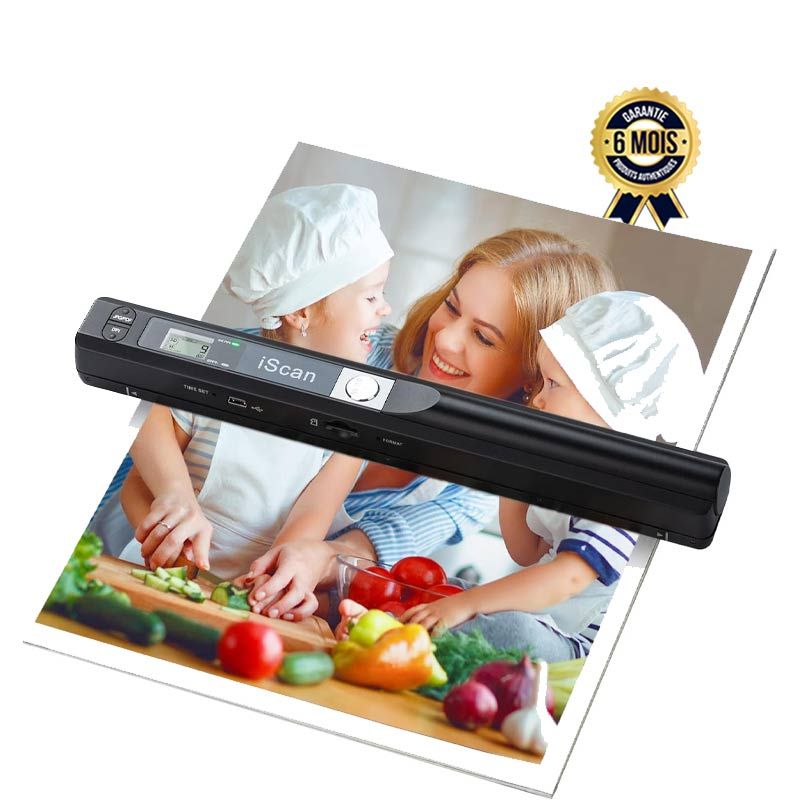 Scanner portable prix en fcfa - pour photos et documents A4, reçus, livres - Jusqu'à 900 DPI - Avec SD 16 Go| Glotelho Cameroun