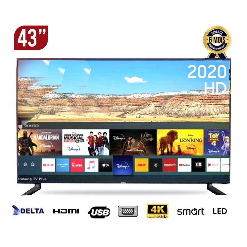 Smart Téléviseur – Delta – 43DL201S  – 43 Pouces – Android – 6 mois | Glotelho Cameroun