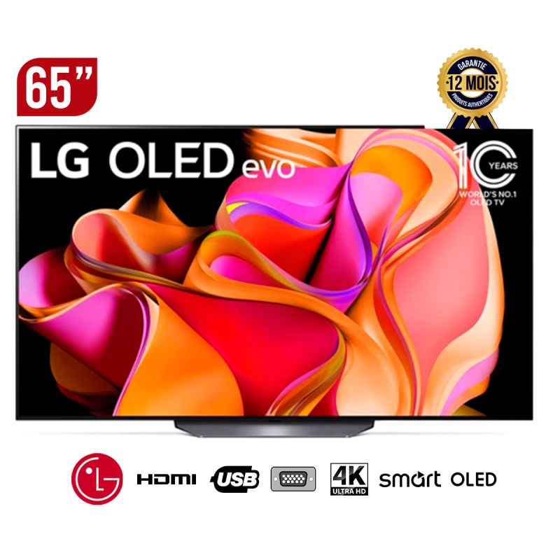 Smart TV OLED LG - OLED65CS3VA - 65 pouces Série GX, Gallery Design 4K Cinéma HDR WebOS Smart ThinQ AI Pixel Dimming - Garantie 12 mois | Glotelho Cameroun