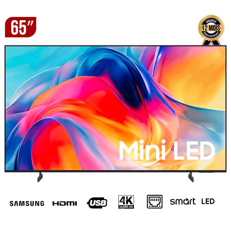 Smart TV - SAMSUNG M70H - 65 Pouces - Mini LED 4K UHD - Vision AI - HDR10+ - Tizen OS - DLG 120Hz - OTS Lite 30W - 3 HDMI - Garantie 12 mois