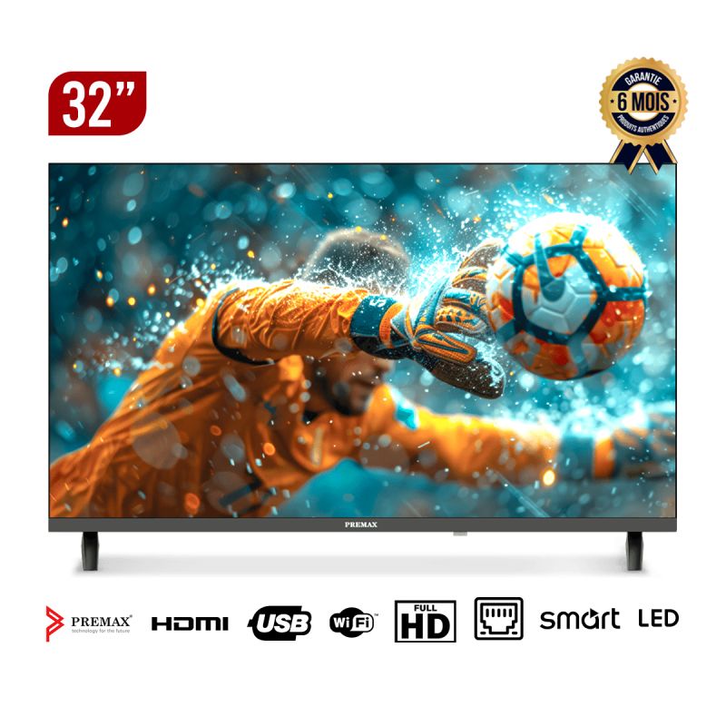 Smart TV LED PREMAX - 32'' HD au prix Cameroun