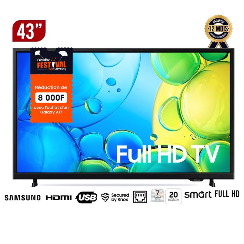 SMART TV Samsung 43" + Coupon 8000 FCFA offert