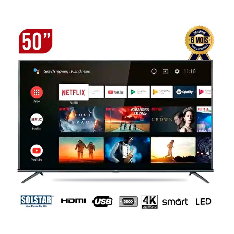 Smart TV Solstar 50 pouces en vente au meilleur prix sur Glotelho