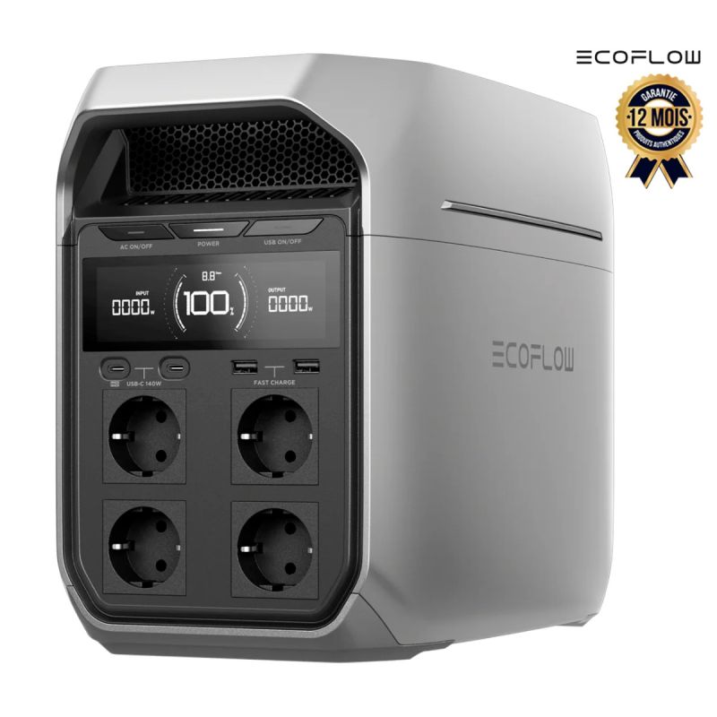 Station électrique portable EcoFlow DELTA 3 Classic (1 024 Wh) - 1800W / 3600W X-Boost - Garantie 12 mois