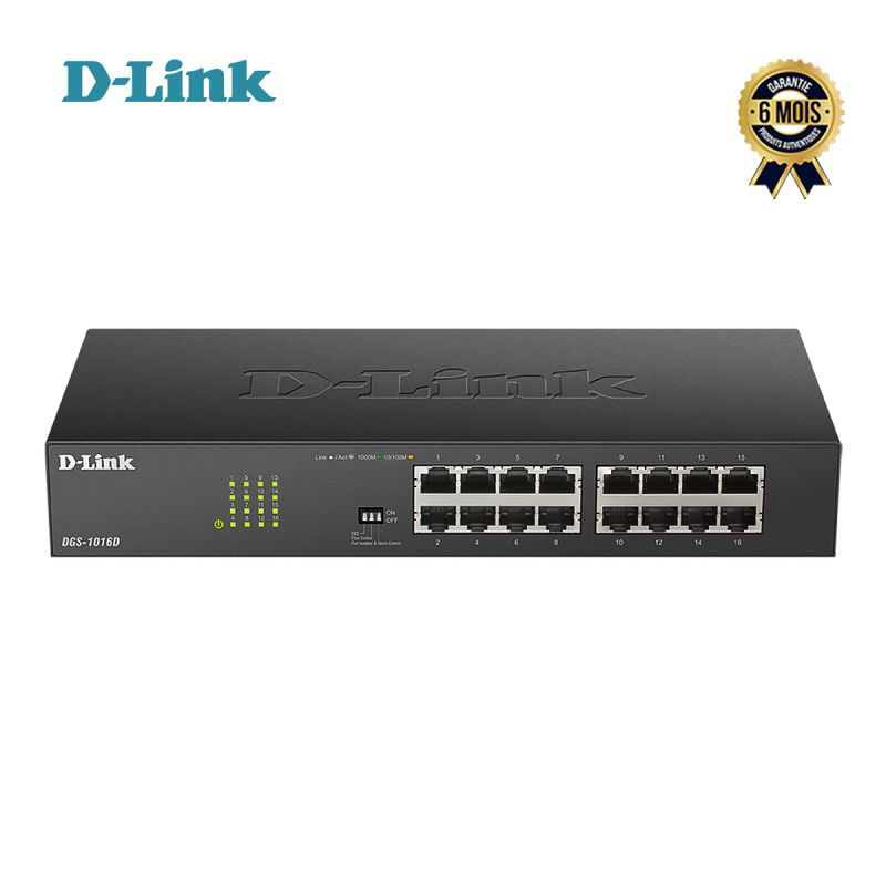 Switch 16 ports Gigabit Ethernet - Rackable D-LINK DGS-1016C - 6 Mois