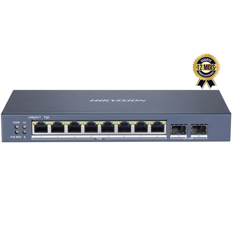 Switch Hikvision DS-3E1510P-SI – 10 Ports