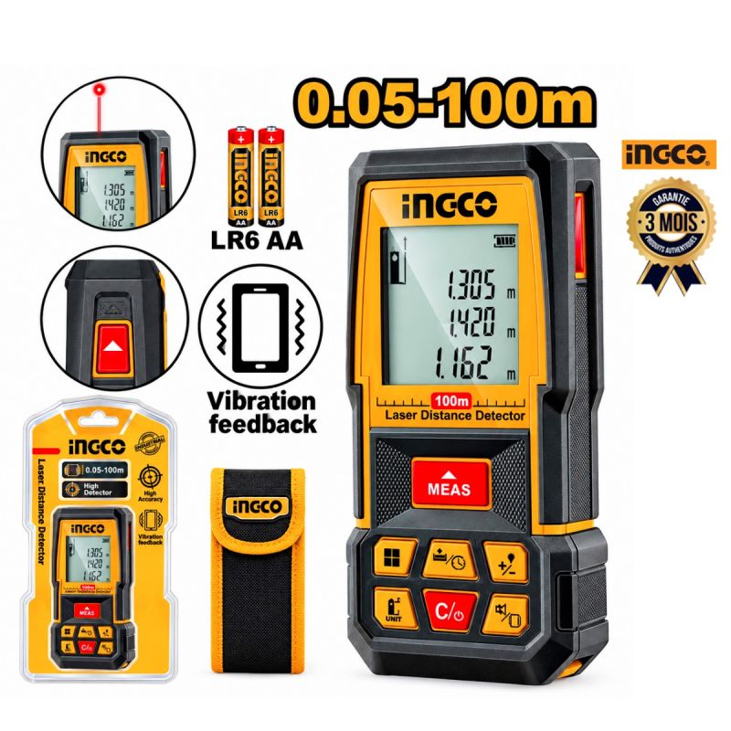 Télémètre laser professionnel INGCO HLDD1008 
