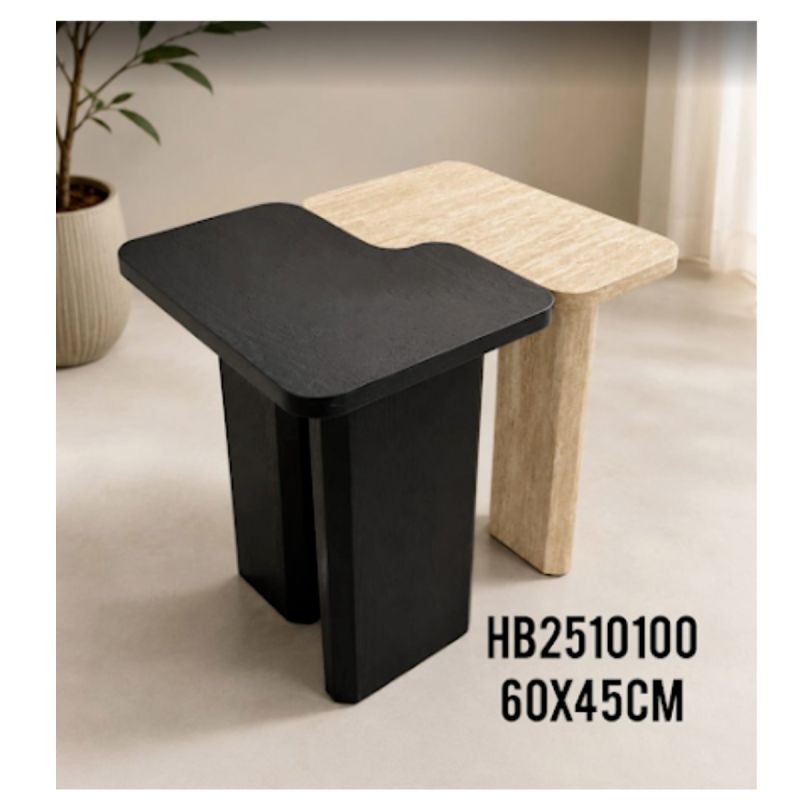 Table Basse 2 en 1 – 60 × 45 × 46 cm – Compact et Moderne – Marron/Noir – HB2510100 – Livrée non montée