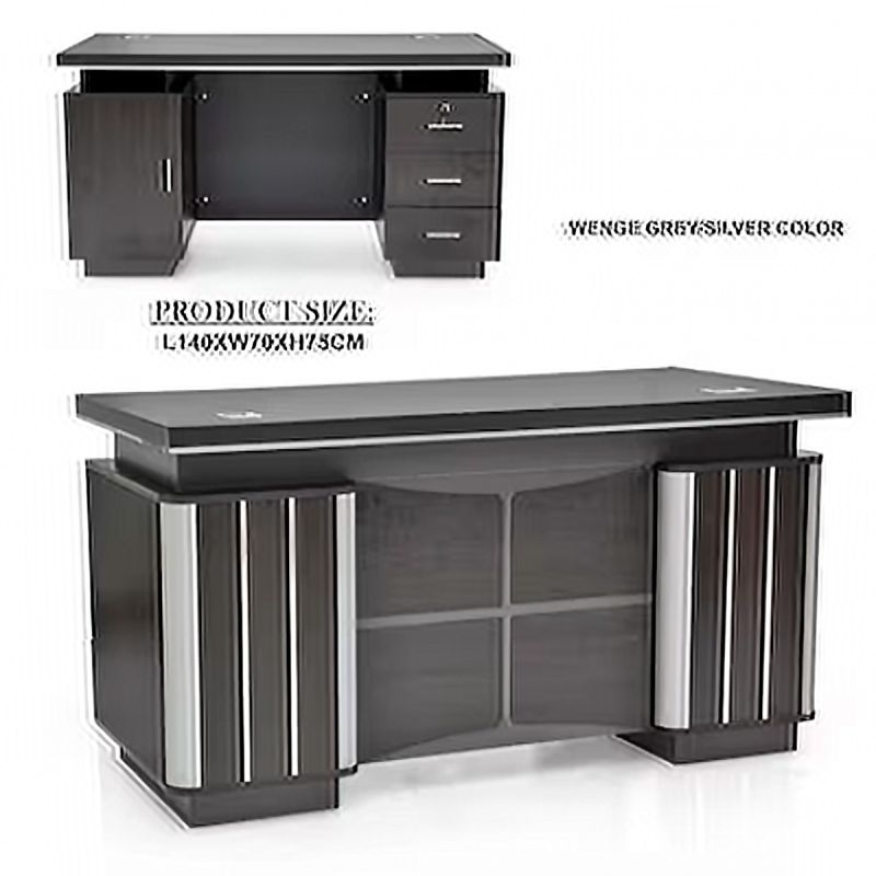 Table de Bureau Exécutif pour le Directeur - TB-K892-16 - 1.6 - Gris/Marron 