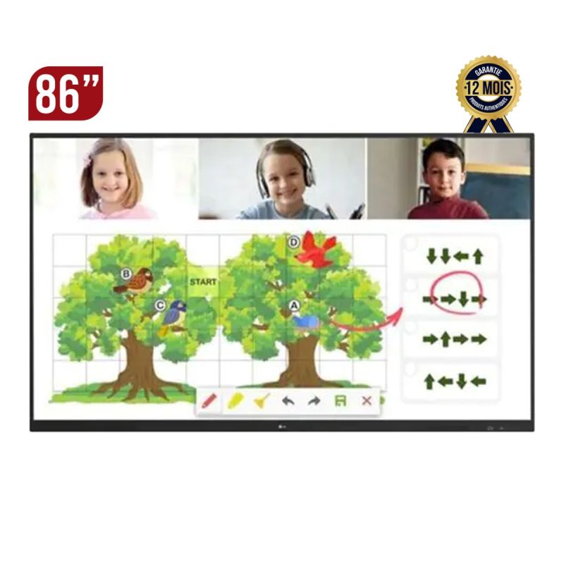Tableau blanc interactif multi-tactile 86