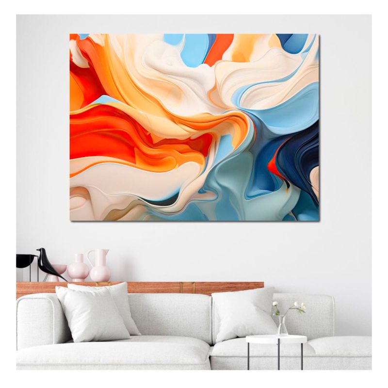 Tableau décoratif - Formes fluides dans l'ombre et la lumière