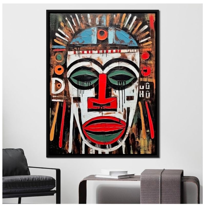 Tableau décoratif Masque tribal 17 - Toile Ultra HD, vendu sur Glotelho Cameroun.