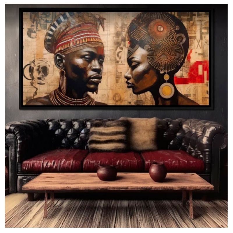 Tableau décoratif Portrait africain Zithembe - Toile Ultra HD, vendu sur Glotelho.
