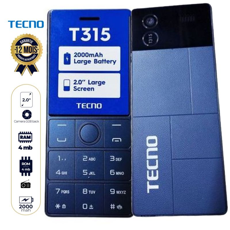 Téléphone portable Tecno T315 - 2