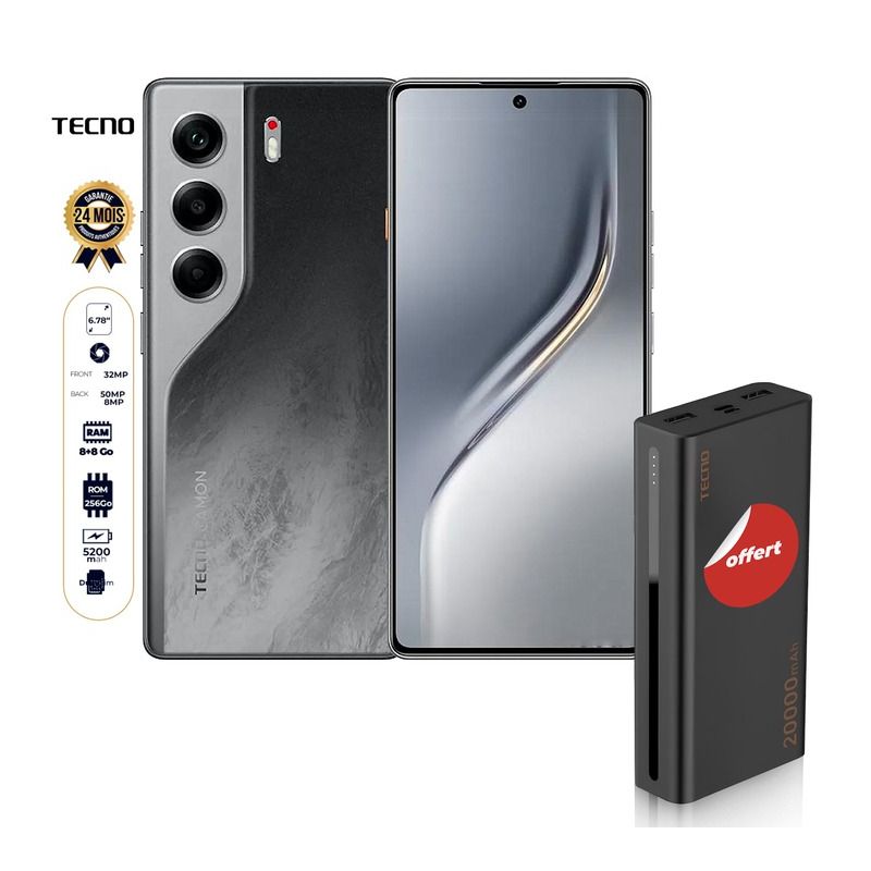 Tecno Camon 40 + PowerBank Tecno 20000mAh